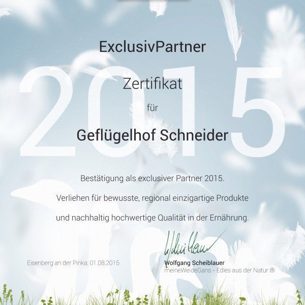 meineWeideGans. Gans exclusive PartnerSchaft