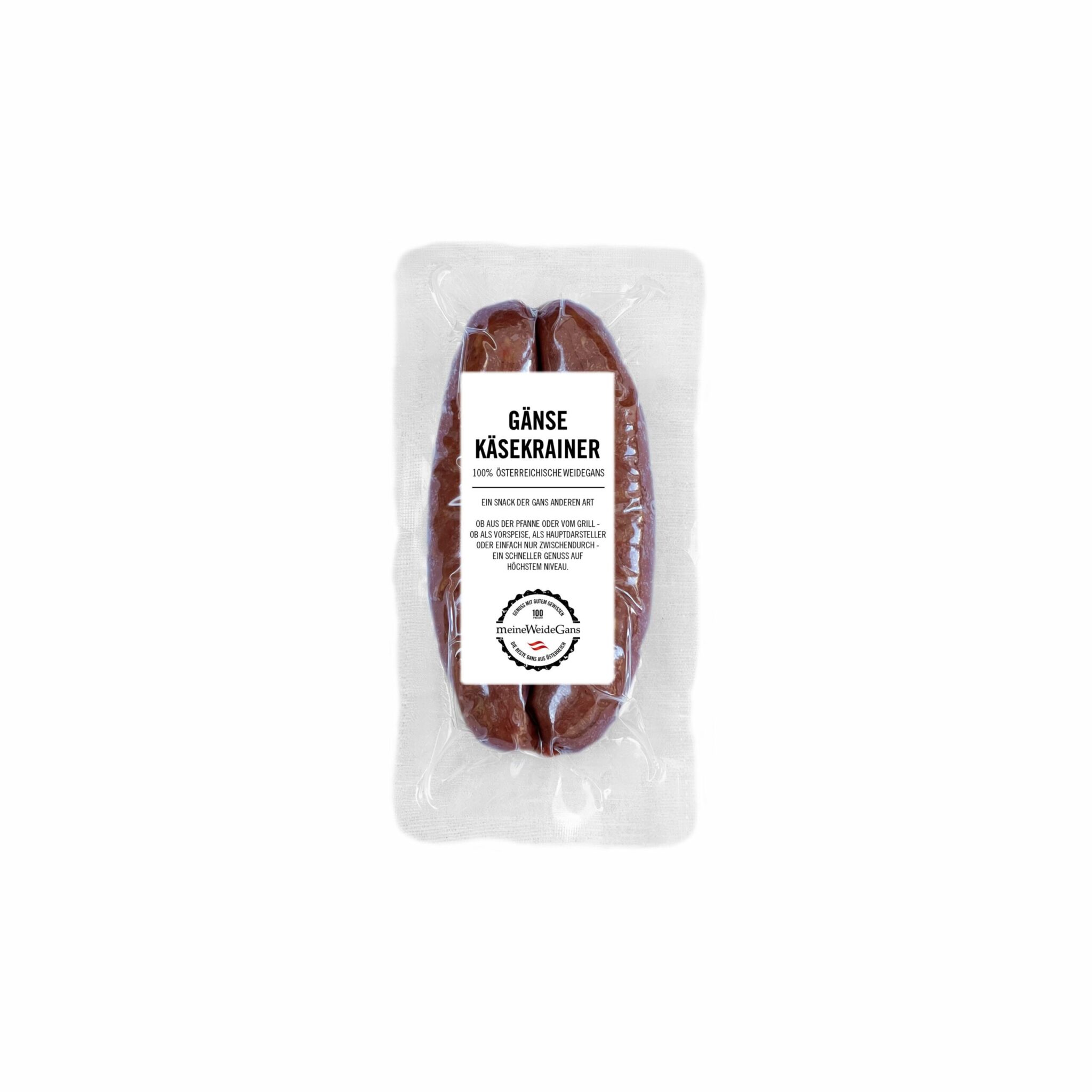 Gänse-Käsekrainer verpackt