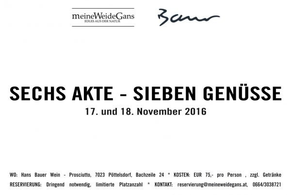 SECHS AKTE - SIEBEN GENÜSSE