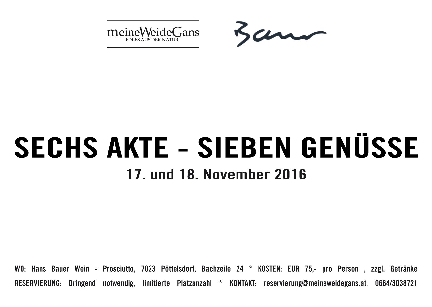 SECHS AKTE – SIEBEN GENÜSSE